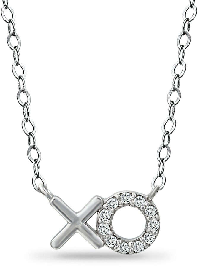 Giani Bernini Sterling Silver CZ Wishbone Pendant Necklace 16 18 20 Chain