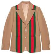 Thumbnail for your product : Gucci Heritage Web tape crêpe wool jacket
