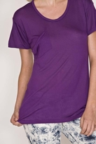 Thumbnail for your product : K Allyn Short Sleeve Pocket Crew Tee in Purple