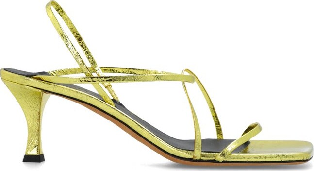 Proenza Schouler Square-Toe Strappy Heeled Sandals
