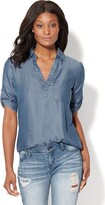 Thumbnail for your product : New York and Company One-Pocket Popover - Ultra-Soft Chambray - Soho Soft Shirt