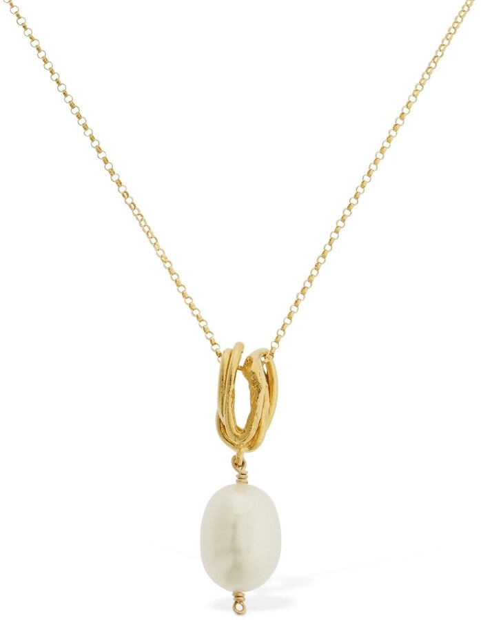 10-11 mm riz Gray Natural Pearl collier pendentif pour femmes les colliers 17-18" Cordon