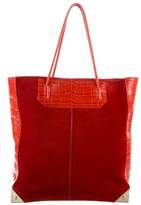 Thumbnail for your product : Alexander Wang Embossed Leather & Suede Tote