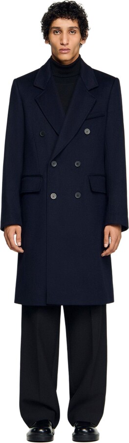 Sandro Double-breasted wool coat