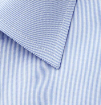 Tom Ford Blue Slim-Fit Striped Cotton Shirt