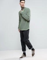 Thumbnail for your product : ASOS Super Slouchy Sweater with Textured Sleeves