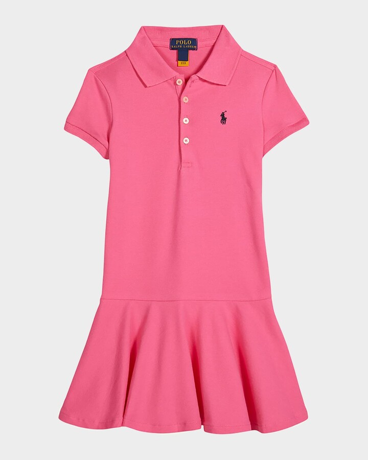 Ralph Lauren Kids Girl's Stretch Cotton Mesh Polo Dress, Size 2-6X