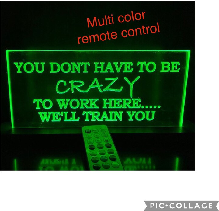 Etsy Office Desk Sign Multi-Color Chasing Led Personalized Name Plate ...