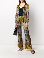 Thumbnail for your product : Avant Toi Floral-Print Velvet Trousers