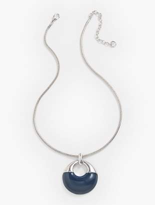 Talbots Enamel-Dipped Ring Necklace