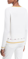 Thumbnail for your product : Loro Piana Flower Meadow Embroidered Cashmere Sweater
