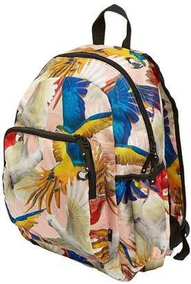 Molo Parrots Printed Canvas Backpack