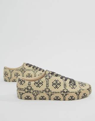 ASOS DESIGN Wide Fit sneakers in all over print