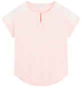Gerard Darel Parker Lace Embroidered T-Shirt, Pink
