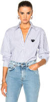 Thumbnail for your product : Comme des Garcons PLAY Broad Stripe Cotton Button Down in Blue | FWRD