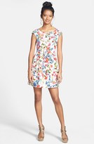Thumbnail for your product : One Clothing Floral Print Fit & Flare Dress (Juniors)