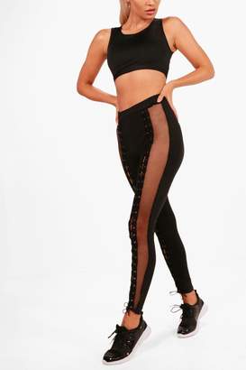 boohoo Fit Lace Up Pant