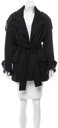 Saint Laurent Belted Knit Coat