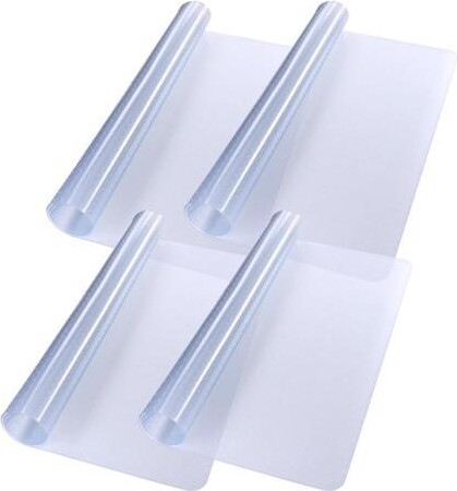 Yescom USA, Inc. Yescom Clear Office Chair Mat for Low Pile Carpet 60'x46' Thicken 1/8' Rectangle 4PCS Plastic Floor Protector Home Studio