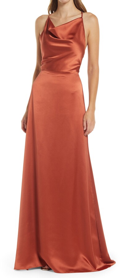 copper formal dress