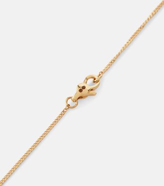 Gucci Apple GG 18kt gold necklace with diamonds and enamel