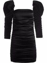 Thumbnail for your product : Alice + Olivia Ruched Square-Neck Mini Dress
