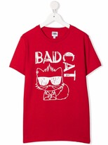 Thumbnail for your product : Karl Lagerfeld Paris TEEN Bad Cat cotton T-shirt