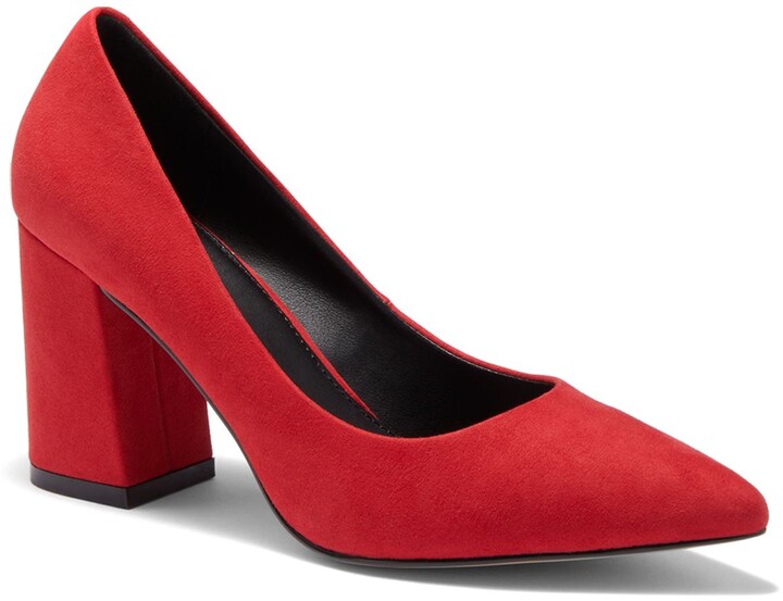 red two inch heels