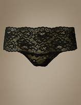Thumbnail for your product : M&S Collection No VPL Floral Lace Thong