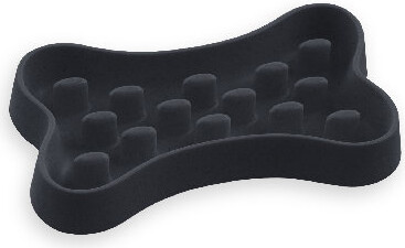 Abode Homewares Slow Chow Bone Polypropylene Slow Feeder - Large - 6 Cups - Black