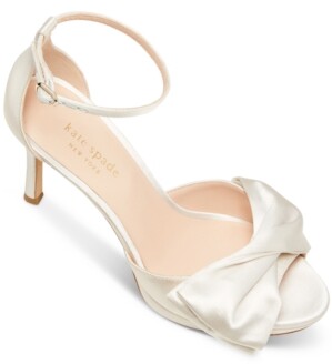 ivory satin shoe