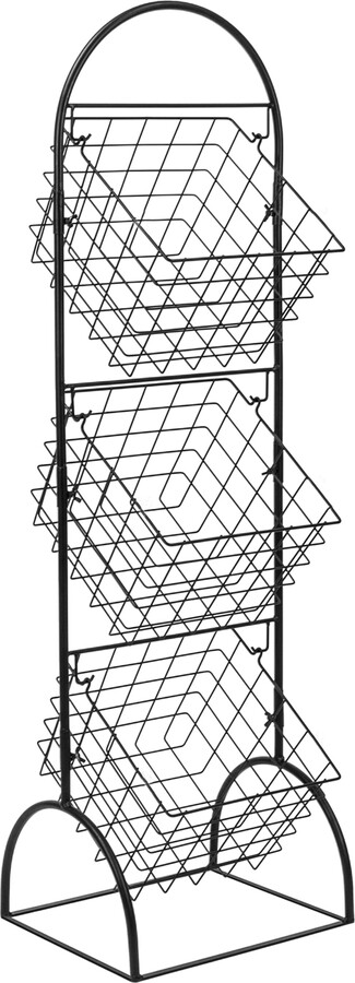 Sorbus Black 3-Tier Wire Market Storage Basket