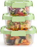 Lekue Square Glass Containers Set of 3