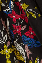 Thumbnail for your product : Diane von Furstenberg Celeste Floral-print Silk-jersey Wrap Playsuit - Black