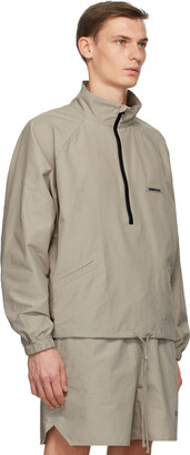 Essentials Grey Half-Zip Track Jacket