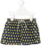 Thumbnail for your product : Mc2 Saint Barth Kids Duck Print Swim Shorts