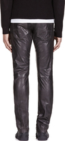 Thumbnail for your product : Diesel Black Wrinkle Leather L Thavar Trouser
