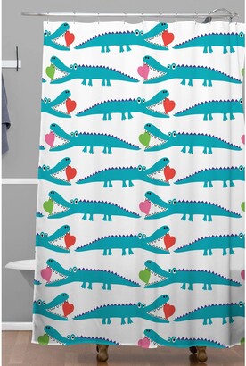 Deny Designs Andi Bird Alligator Love Aqua Shower Curtain - ShopStyle