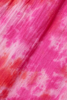 Thumbnail for your product : HONORINE Daisy Tiered Tie-dyed Crinkled Cotton-gauze Dress - Pink