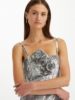 Thumbnail for your product : ODLR Sequin Embroidered Slip Dress