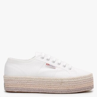 superga white platform espadrilles