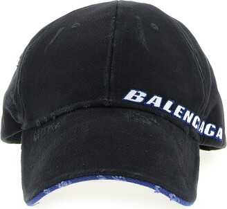 BALENCIAGA キャップ LASER DESTROYED cap Balenciaga Blue Laser Destroyed Cap Balenciaga