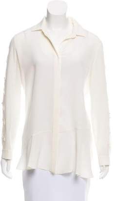 Magaschoni Silk Button-Up Top