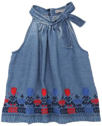 Ermanno Scervino Embroidered Chambray Top