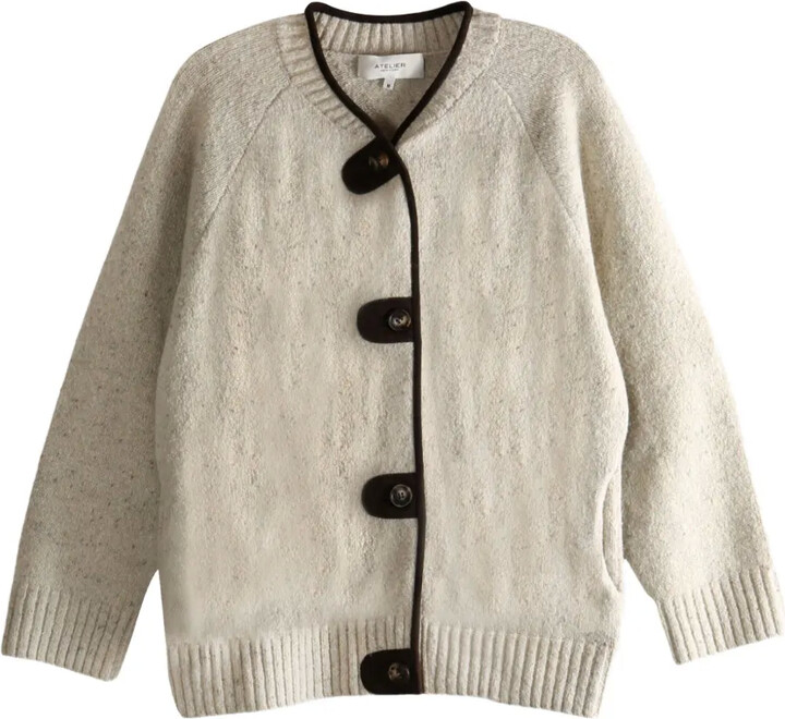 ATELIER NEW YORK Button Trim Cardigan