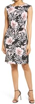 Thumbnail for your product : Connected Apparel Floral Cap Sleeve Sheath Dress