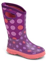 Thumbnail for your product : Bogs 'Classic High - Dots' Waterproof Boot (Walker, Toddler, Little Kid & Big Kid)