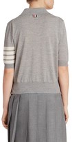 Thumbnail for your product : Thom Browne Relaxed Merino Wool Knit Polo Shirt