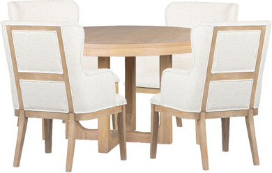 Foundry Select Round Dining Table With 4 Arm Chairs