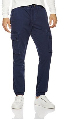 Quality Durables Co. Men's Classic Chino Jogger with Cargo Pocket Navy 36